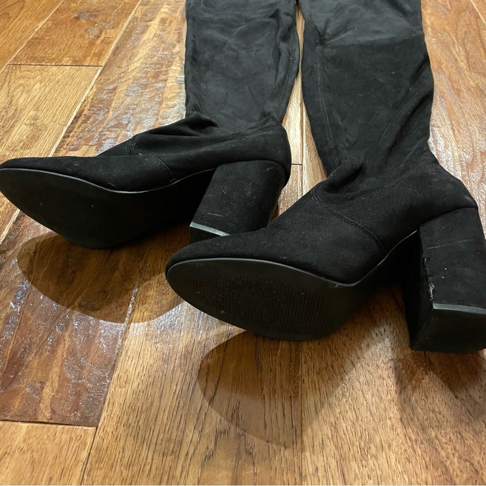Steve Madden Norri Black Suede Over the Knee Boots - Picture 5 of 5